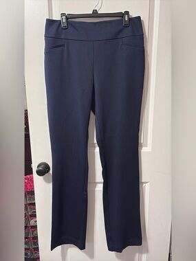 New York & Company Navy Straight-Leg Ponte Pants